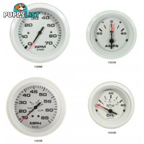 Veethree Instruments Arctic White Gauges - 112146 - Trim Gauge - Mercury - 112146