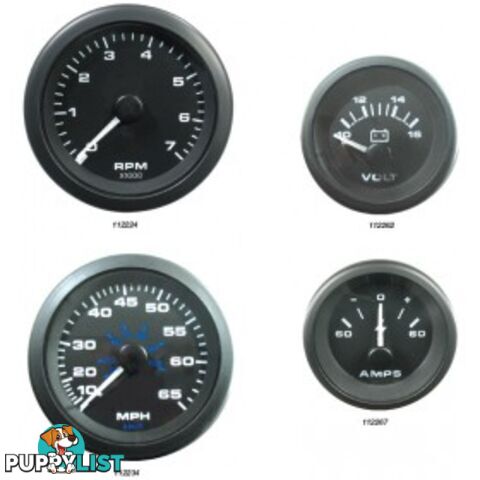 Veethree Instruments Premier Pro Domed Gauges - 112254 - Oil Pressure Gauge 0-100psi - 112254