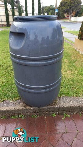 Grey/Black Plastic 200 Litre Drum