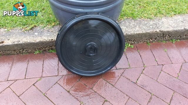 Grey/Black Plastic 200 Litre Drum