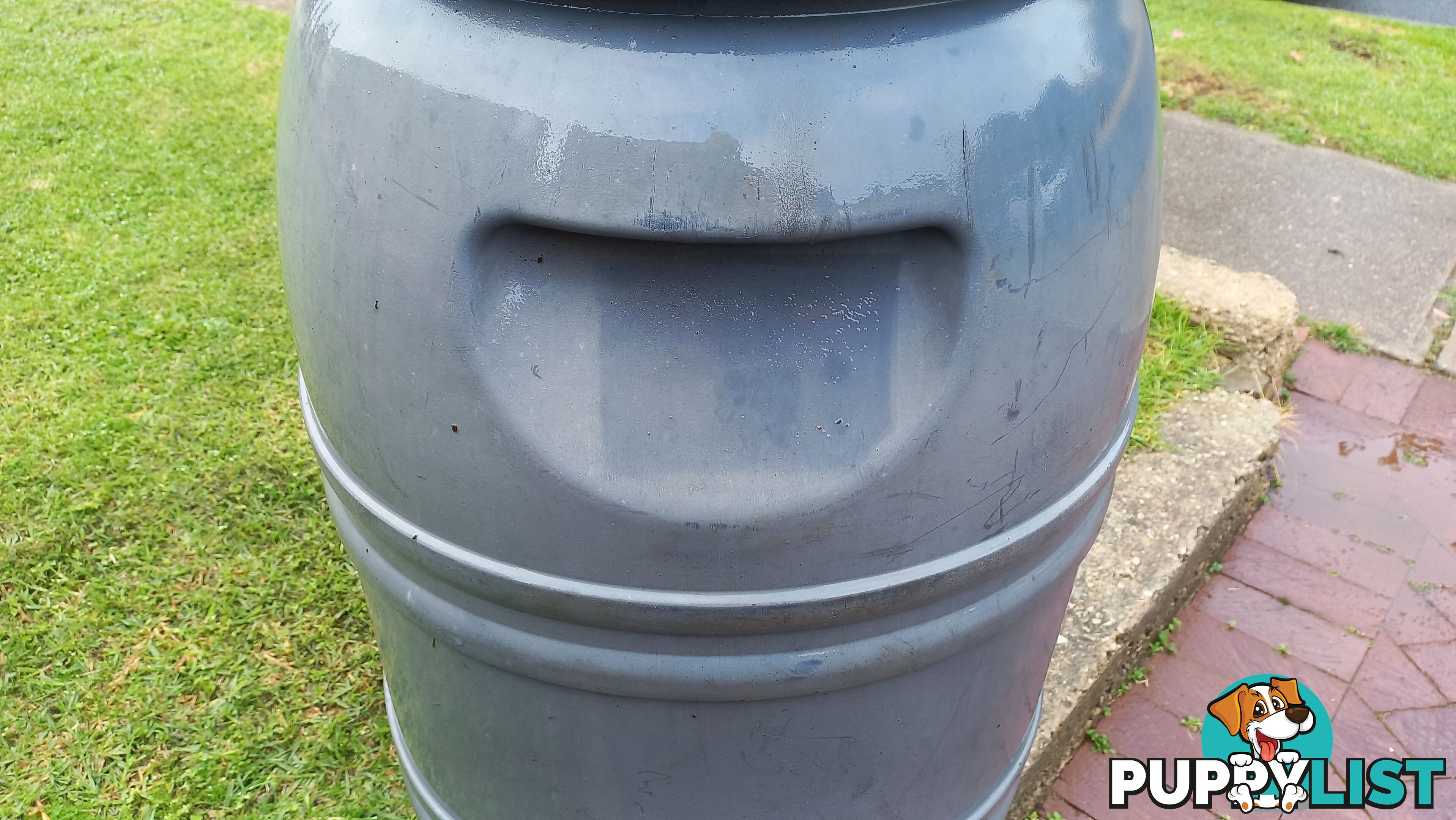 Grey/Black Plastic 200 Litre Drum