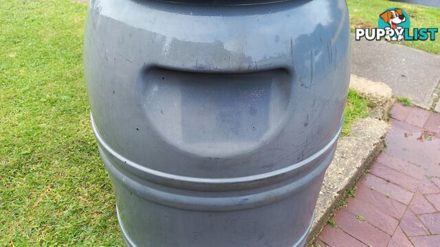 Grey/Black Plastic 200 Litre Drum