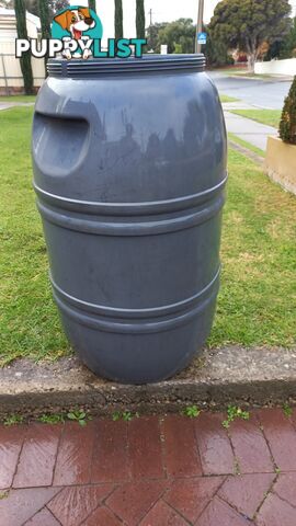 Grey/Black Plastic 200 Litre Drum