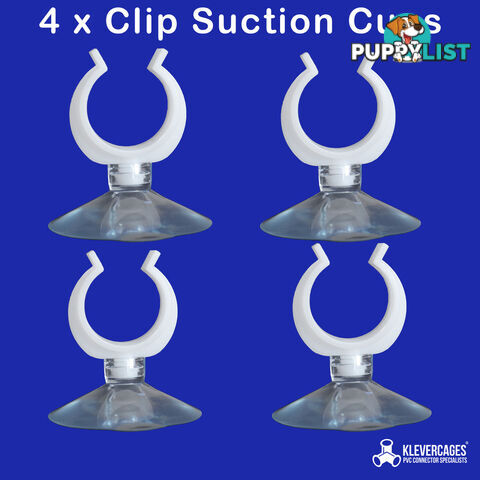 4 PCS Suction Cup Sucker Clips for 20mm PVC pressure pipe - SUCTCLIP20