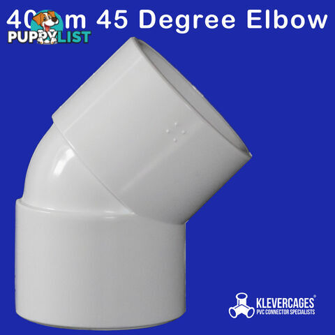 45 degree connector - white 40mm - 45D40