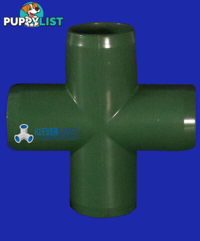 4 Way Cross PVC Connector Green - 25mm - DISCONTINUED - 4CR25GR