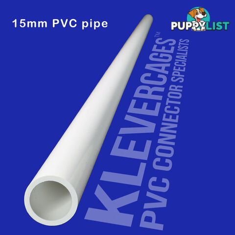 15mm Premium PVC Pipe 1m White - No Writing - PIPE15