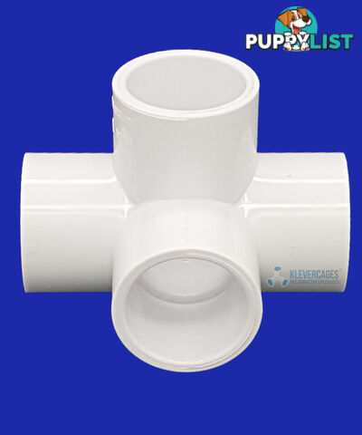 4 Way L Tee PVC Connector - 25mm - 4LT25