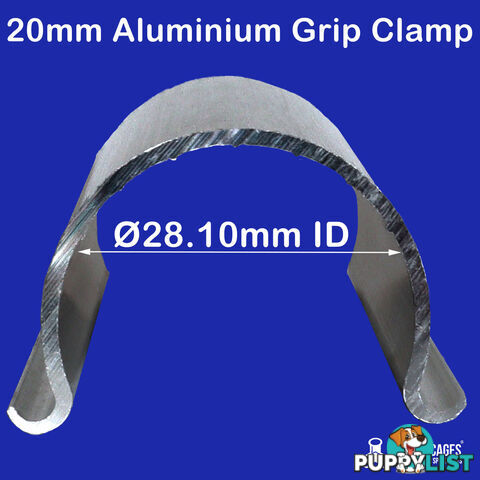 Aluminium Grip Clamp - 20mm - 8cms long - AGCL20