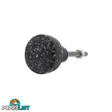 Terrazzo Knob Set of 6 - Black - 180107004NBLK