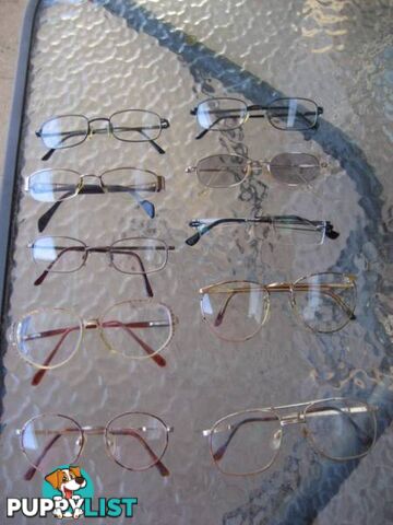 10 glasses - frames plastic and metal