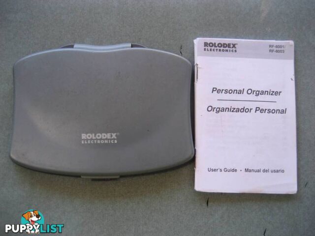 Pocket Organizer Electronic Rolodex RF 8001/RF 8003-user guide