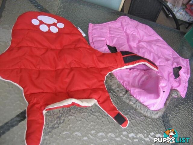 2 Dog-Coats Warm in Winter -Medium $50 both