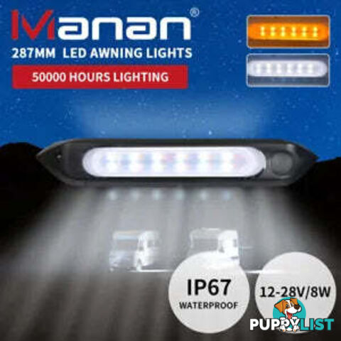 Manan Dual LED Awning Light 12V Amber