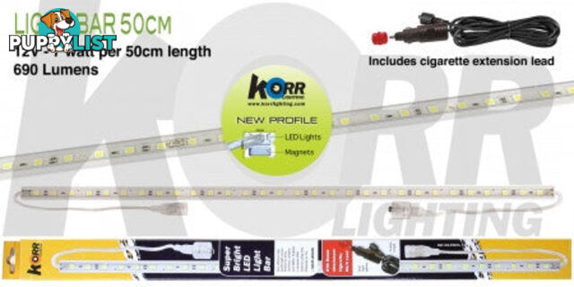 Korr Lighting 50cm Rigid Bar with Cigarette Lead