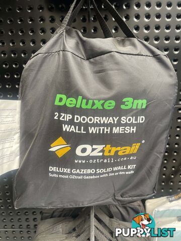 Oztrail Deluxe Gazebo 3m 2 Zip Door Wall