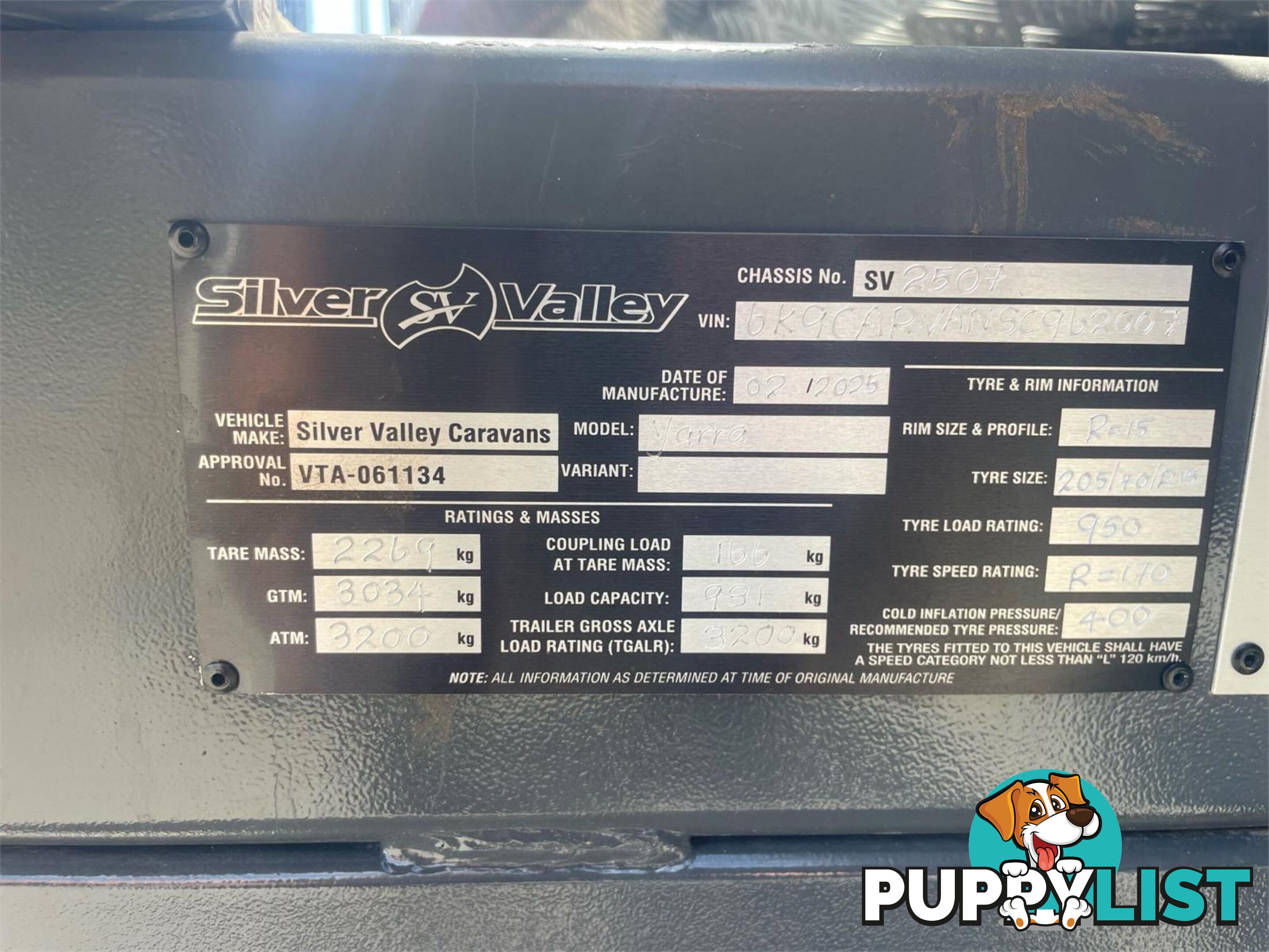 2025 SILVER VALLEY YARRA 19'6 TANDEM AXLE TOURER