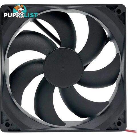 Black 120mm Internal Desktop Fan, 30 Day Wty - FAN-120MM-BLK-EXG