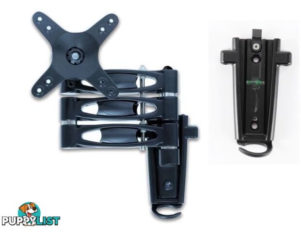 TRIPLE ARM LCD CARAVAN RV TV BRACKET WITH 2 MOUNTING BRACKETS