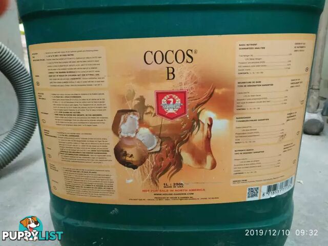 Fertilizer - Cocos B - 20L tub - Hydroponics Nutrients