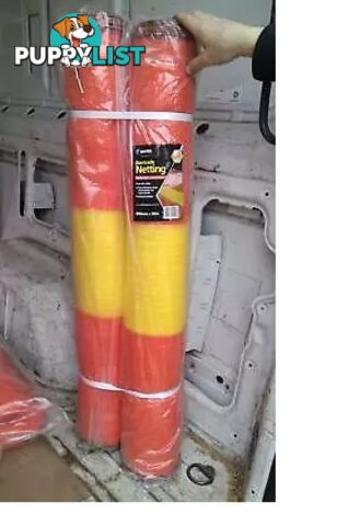 Site Safety Barrier Mesh - 900mm X 50m Hi Vis Orange Yellow