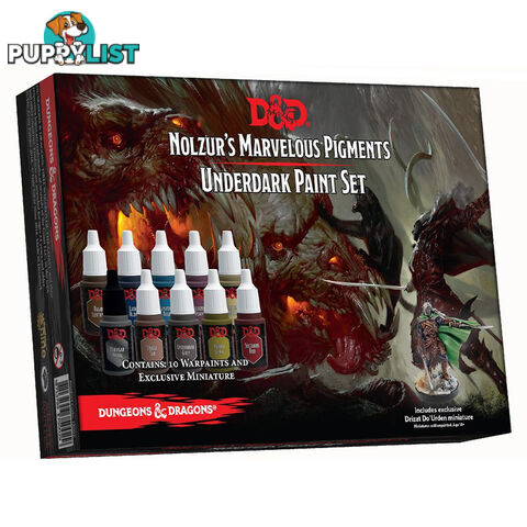 Dungeons & Dragons: Nolzur's Marvelous Pigments Monster Underdark Paint Set - Gale Force Nine - Tabletop Role Playing Game GTIN/EAN/UPC: 5713799750043