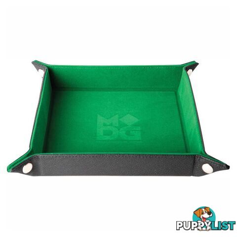 Metallic Dice Games Velvet Folding Dice Tray 10" x 10" (Green) - Metallic Dice Games LLC - Tabletop Accessory GTIN/EAN/UPC: 680599383335