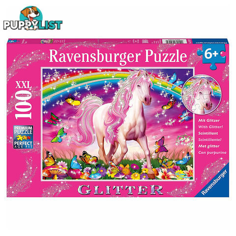 Ravensburger Horse Dream Glitter 100 Piece XXL Jigsaw Puzzle - Ravensburger - Tabletop Jigsaw Puzzle GTIN/EAN/UPC: 4005556139279