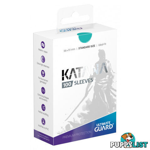 Ultimate Guard Katana 100 Sleeves (Turquoise) - Ultimate Guard - Tabletop Trading Cards Accessory GTIN/EAN/UPC: 4056133011655