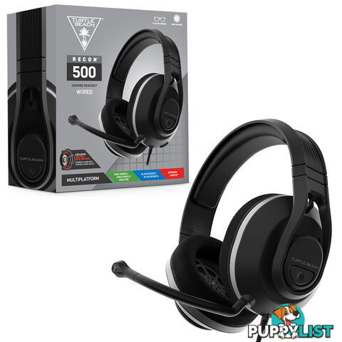 Turtle BeachÂ® Recon 500 Wired Multiplatform Gaming Headset (Black) - Turtle Beach - Headset GTIN/EAN/UPC: 731855064007