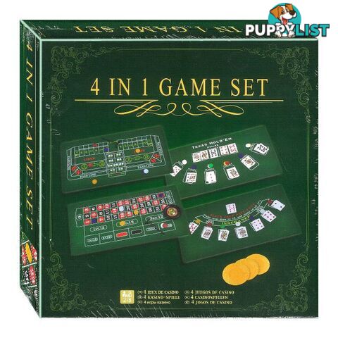 4-in-1 Game Set (Roulette / Blackjack / Poker / Craps) - Jedko Games - Tabletop Dice Game GTIN/EAN/UPC: 6940483909183