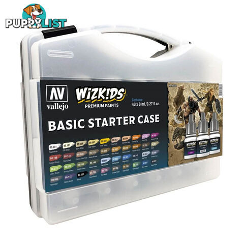 Wizkids Premium Paint Set By Vallejo: Basic Starter Case - Acrylicos Vallejo S.L. - Tabletop Miniatures GTIN/EAN/UPC: 8429551802604