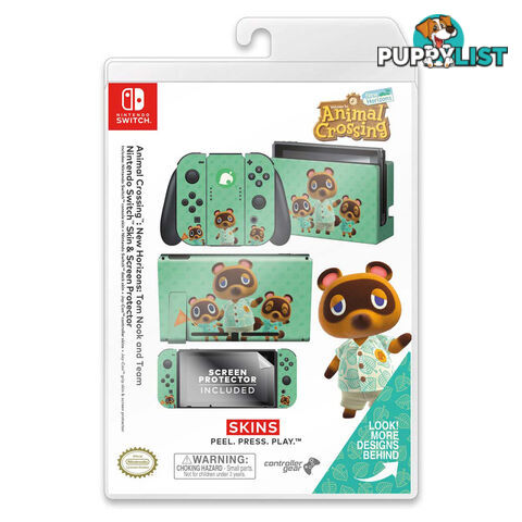 Controller Gear Animal Crossing Tom Nook Switch Skin & Screen Protector Set - Controller Gear - Switch Accessory GTIN/EAN/UPC: 810032802073