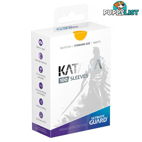 Ultimate Guard Katana 100 Sleeves (Yellow) - Ultimate Guard - Tabletop Trading Cards Accessory GTIN/EAN/UPC: 4056133011662