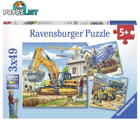 Ravensburger Construction Vehicle 3 x 49 Piece Jigsaw Puzzle - Ravensburger - Tabletop Jigsaw Puzzle GTIN/EAN/UPC: 4005556092260