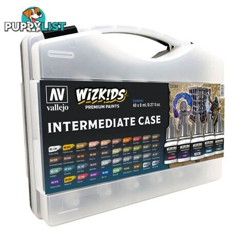 Wizkids Premium Paint Set By Vallejo: Intermediate Case - Acrylicos Vallejo S.L. - Tabletop Miniatures GTIN/EAN/UPC: 8429551802611