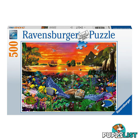 Ravensburger Turtle In The Reef 500 Piece Jigsaw Puzzle - Ravensburger - Tabletop Jigsaw Puzzle GTIN/EAN/UPC: 4005556165902