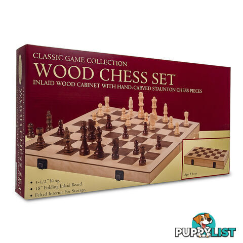 Classic Wooden 18 Inch Chess Set Board Game - Jedko Games - Tabletop Board Game GTIN/EAN/UPC: 025766001566