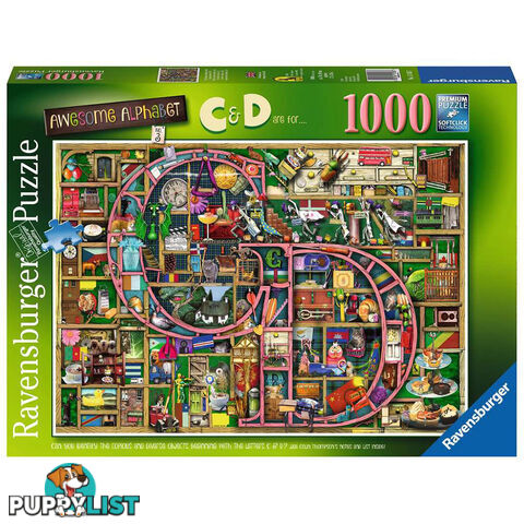 Ravensburger Awesome Alphabet C&D 1000 Piece Jigsaw Puzzle - Ravensburger - Tabletop Jigsaw Puzzle GTIN/EAN/UPC: 4005556151837