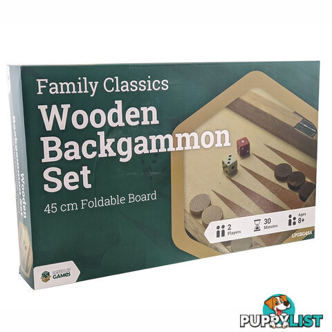 LPG Family Classics Wooden Backgammon Board Game - Lets Play Distribution - Tabletop Board Game GTIN/EAN/UPC: 742033921937