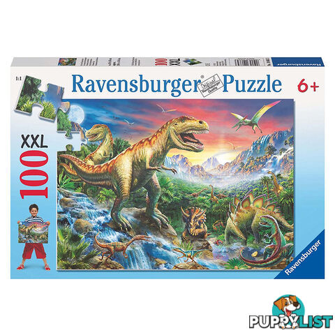 Ravensburger Time of the Dinosaurs 100 Piece XXL Jigsaw Puzzle - Ravensburger - Tabletop Jigsaw Puzzle GTIN/EAN/UPC: 4005556106653