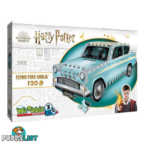 Wrebbit 3D Harry Potter Flying Ford Anglia 130 Piece Jigsaw Puzzle - Wrebbit Puzzles - Tabletop Puzzle Game GTIN/EAN/UPC: 665541002021