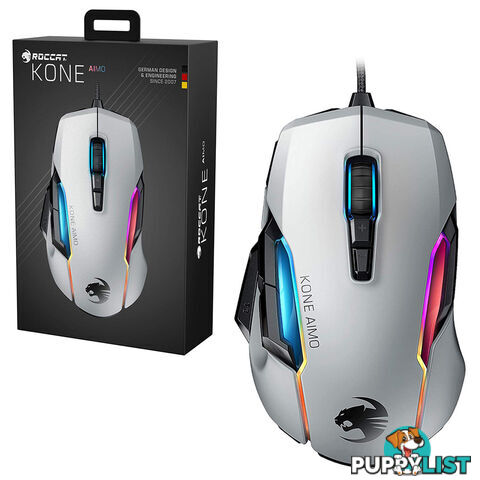 Roccat Kone AIMO Remastered White RGB Gaming Mouse - Roccat - PC Accessory GTIN/EAN/UPC: 4250288175778