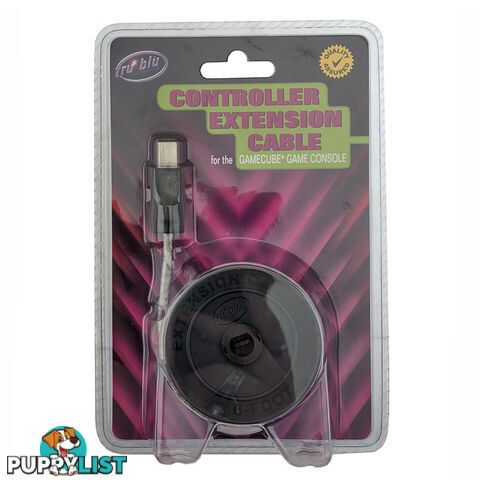 Tru Blu Controller Extension Cable for Gamecube Controller (Silver/Black) - Tru Blu Accessories - Retro GameCube Accessory