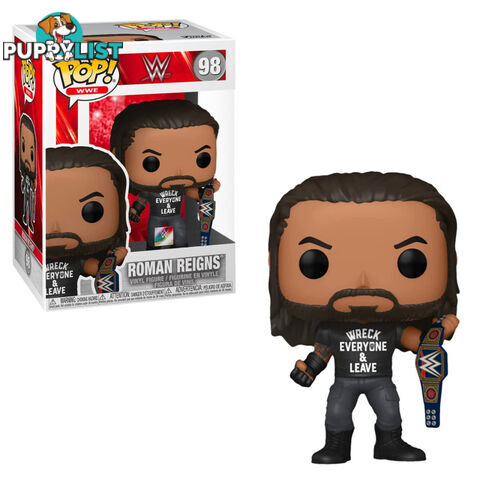 WWE Roman Reigns with Wreck Everyone Shirt Metallic POP! Vinyl - Funko - Merch Pop Vinyls GTIN/EAN/UPC: 889698573092