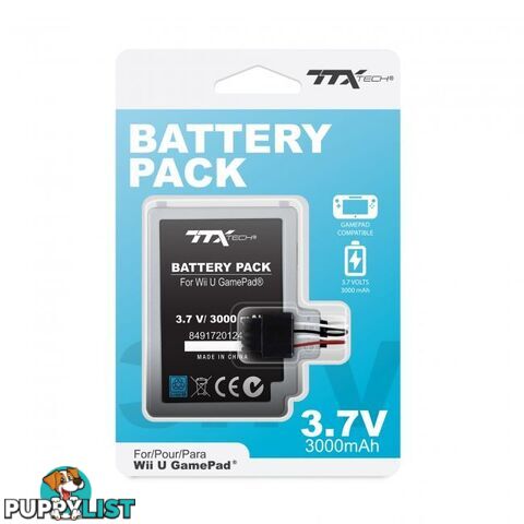 TTX Tech Wiiu Battery Pack - TTX Tech - Wii U Accessory GTIN/EAN/UPC: 849172012479