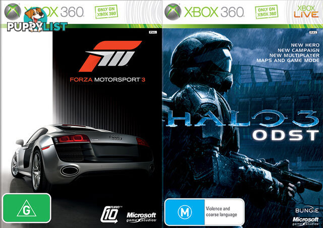 Forza Motorsport 3 & Halo 3 ODST Double Pack [Pre-Owned] (Xbox 360) - Microsoft Studios - P/O Xbox 360 Software GTIN/EAN/UPC: 885370180213