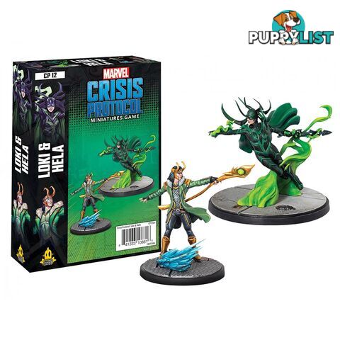 Marvel Crisis Protocol: Loki & Hela Character Pack Miniatures Board Game - Atomic Mass Games - Tabletop Miniatures GTIN/EAN/UPC: 841333108816