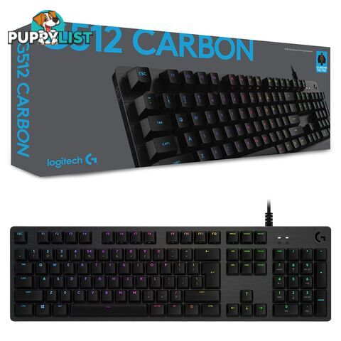 Logitech G512 Carbon GX Brown RGB Mechanical Gaming Keyboard - Logitech - PC Accessory GTIN/EAN/UPC: 097855151728