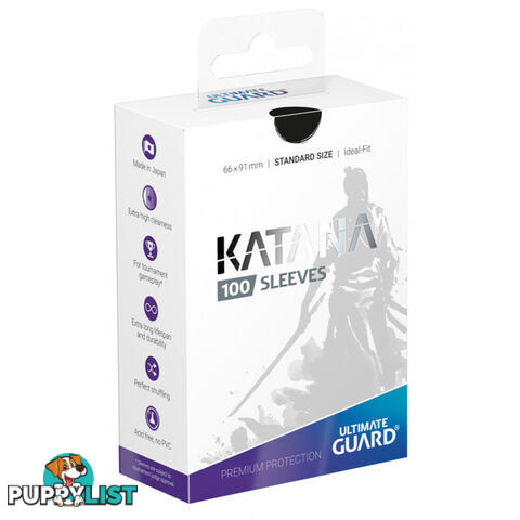 Ultimate Guard Katana 100 Sleeves (Black) - Ultimate Guard - Tabletop Trading Cards Accessory GTIN/EAN/UPC: 4260250073810